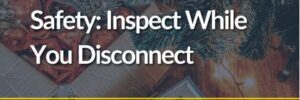 Blog Promotional image for Post-Holiday Electrical Safety: Inspect While You Disconnect, with a picture of Christmas lights and ornaments being organized and put away into boxes, surrounded by Brook Field Service Generator's colors.