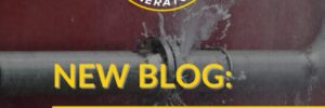 Blog Promotion image for the blog article: The Cost of an Outage: Pipes, Pumps and Peace of Mind by Brook Field Service. Image contains view of water pipe bursting and leaking water.